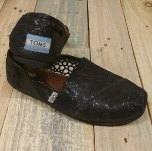 Tom's black W7 sparkling flats